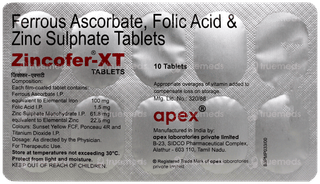 Zincofer Xt Tablet 10